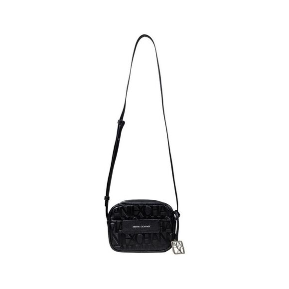 Armani Exchange Embossed Logo Crossbody Bag Women black Bags